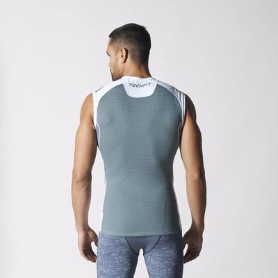 Adidas Mens Techfit Cool Sleeveless Tee - White/Vista Grey - main image