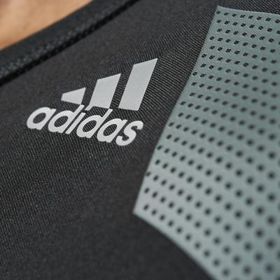 Adidas Mens Techfit Cool Short Sleeve Top - Black/Vista Grey - main image