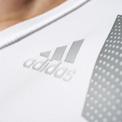 Adidas Mens Techfit Cool Long Sleeve Tee - White/Vista Grey - main image