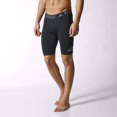 Adidas Mens Techfit Cool 9-Inch Short Tights - Black - main image