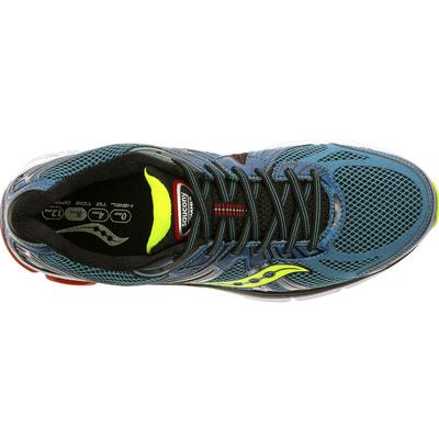 Saucony Mens Omni 13 Running Shoes - Teal/Citron/Red - main image