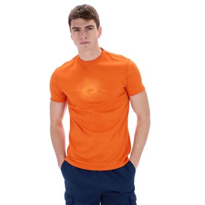 Fila Mens Brig Raw Seam Graphic T-Shirt - Burnt Orange - main image