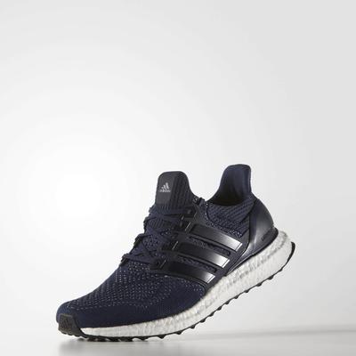 Adidas Mens Ultra Boost Running Shoes - Collegiate Navy/Silver Metallic - main image