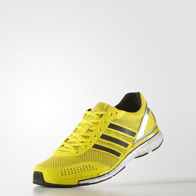 Adidas Mens Adizero Adios Boost 2.0 Haile Running Shoes - Yellow/White - main image