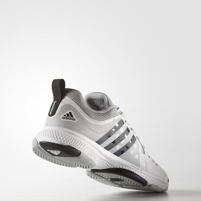 Adidas Mens Barricade Classic Bounce Tennis Shoes - White/Grey - main image