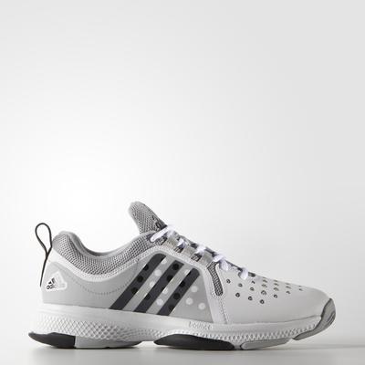 Adidas Mens Barricade Classic Bounce Tennis Shoes - White/Grey - main image