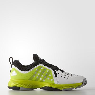 Adidas Mens Barricade Classic Bounce Tennis Shoes - White/Green - main image