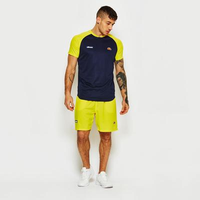 Ellesse Mens Harrier Poly T-Shirt - Peacoat Navy/Vibrant Yellow - main image