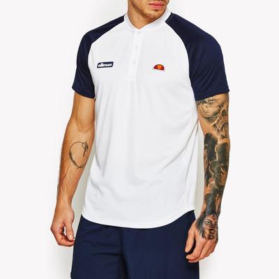 Ellesse Mens Hawk Poly Polo - White/Peacoat Navy - main image