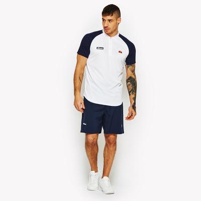Ellesse Mens Hawk Poly Polo - White/Peacoat Navy - main image