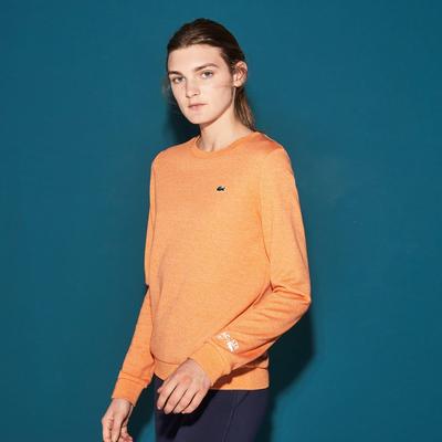 Lacoste Womens Tennis Cotton Fleece Sweatshirt - Orange Jaspe