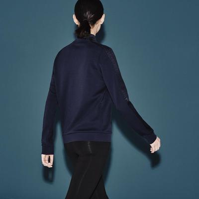 Lacoste Womens Zippered Two-Ply Jacket - Navy Blue - main image