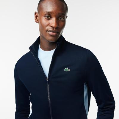 Lacoste Mens  Zippered Ripstop Tennis Sweatshirt - Navy Blue - main image