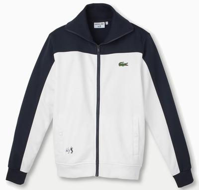 mens white lacoste jacket