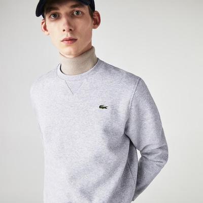 Lacoste Mens Fleece Sweatshirt - Light Grey - main image