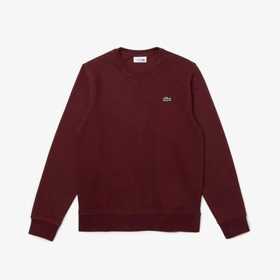 Lacoste Mens Fleece Sweatshirt - Bordeaux