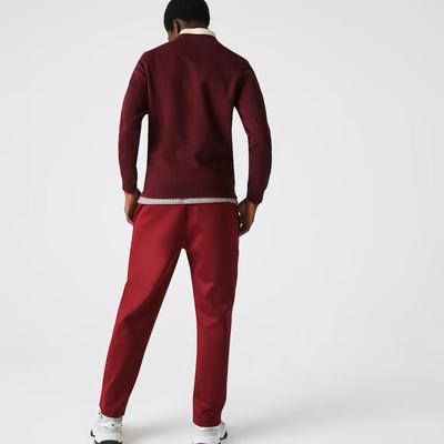 Lacoste Mens Fleece Sweatshirt - Bordeaux