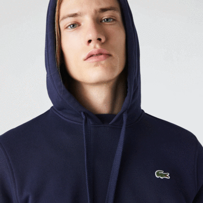 Lacoste Mens Sport Fleece Hoodie - Navy Blue - main image