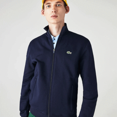 Lacoste Mens Sport Fleece Zippered Sweatshirt - Navy - main image