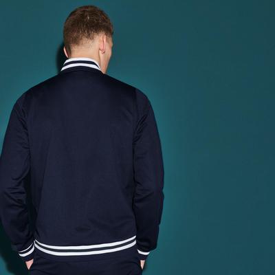 Lacoste Mens Tech Pique Zippered Jacket - Navy/White - main image