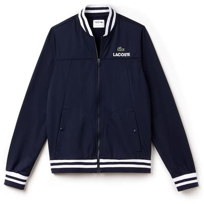 Lacoste Mens Tech Pique Zippered Jacket - Navy/White - main image