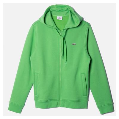 Lacoste Mens Zipped Hooded Fleece SweatShirt - Green - main image