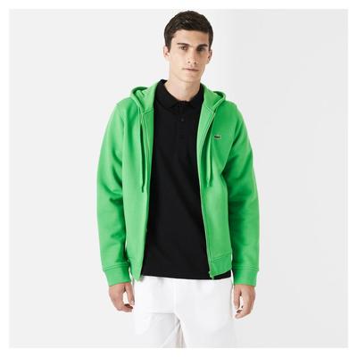 Lacoste Mens Zipped Hooded Fleece SweatShirt - Green - main image
