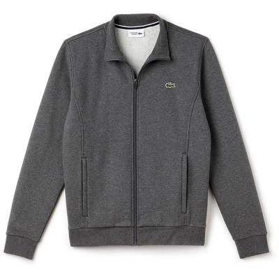 Lacoste Mens Zippered Fleece Sweatshirt - Pitch Grey - main image