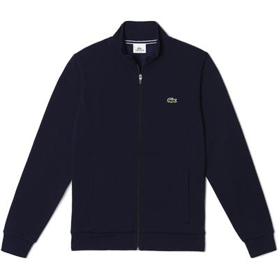 Lacoste Mens Zippered Fleece Sweatshirt - Navy Blue - main image