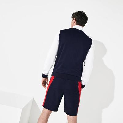 Lacoste Mens Signature Band Piqué Full Zip Sweatshirt - White - main image
