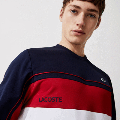 Lacoste Mens Sport Sweatshirt - Red/Navy/White