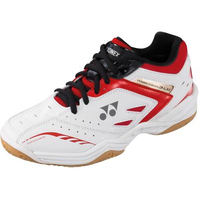 Yonex Kids Power Cushion 34 Badminton Shoes - White/Red - main image