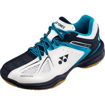 Yonex Kids Power Cushion SHB 35 Badminton Shoes - White/Blue