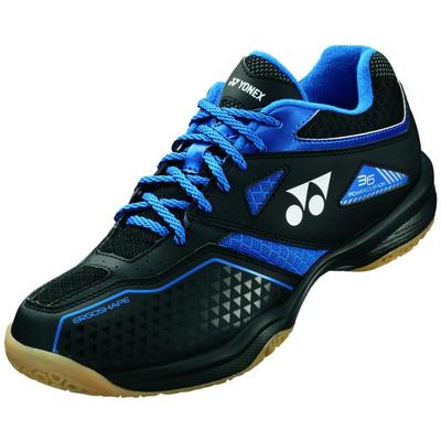 Yonex Mens Power Cushion 36 Badminton Shoes - Black/Blue - main image