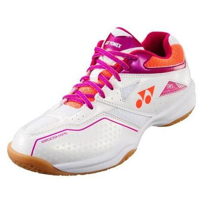 Yonex Womens Power Cushion SHB 36L Badminton Shoes - White/Pink - main image