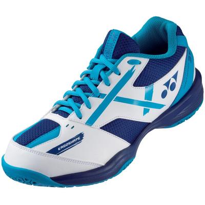 Yonex Kids Power Cushion 39 Indoor Court Shoes - White/Blue - main image