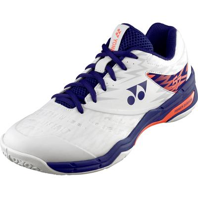 Yonex Mens Power Cushion 57 Badminton Shoes - White/Orange - main image