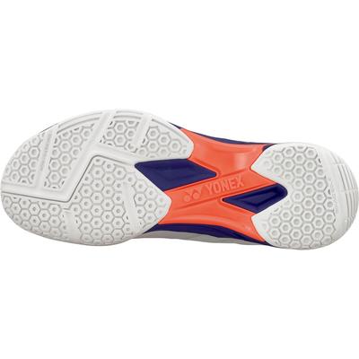 Yonex Mens Power Cushion 57 Badminton Shoes - White/Orange - main image