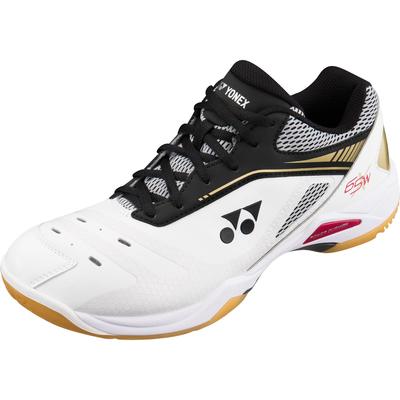 Yonex Womens Power Cushion 65 X Wide Badminton Shoes - White/Gold