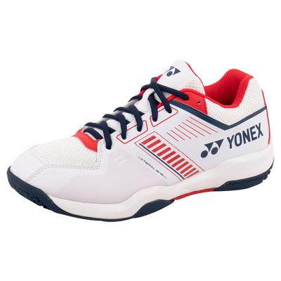 Yonex Mens Strider Flow Wide Badminton Shoes - White/Red - main image