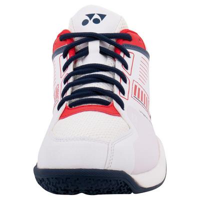 Yonex Mens Strider Flow Wide Badminton Shoes - White/Red - main image