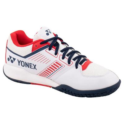Yonex Mens Strider Flow Wide Badminton Shoes - White/Red - main image