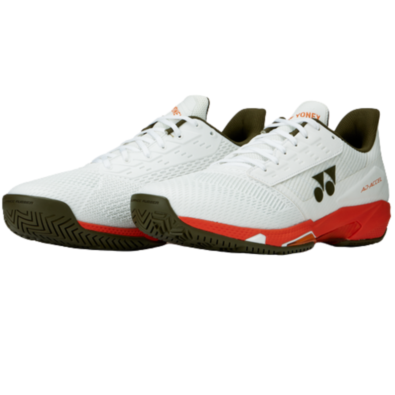 Yonex Womens AD Accel Tennis Shoes - White/Orange - main image