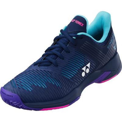 Yonex Womens Sonicage 2 Tennis Shoes - Blue/Purple/Pink