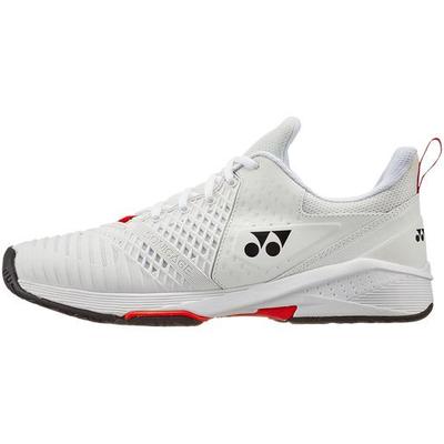 Yonex Mens Sonicage 3 Tennis Shoes - White/Red - main image