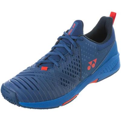 Yonex Mens Sonicage 3 Clay Tennis Shoes - Navy/Red - main image