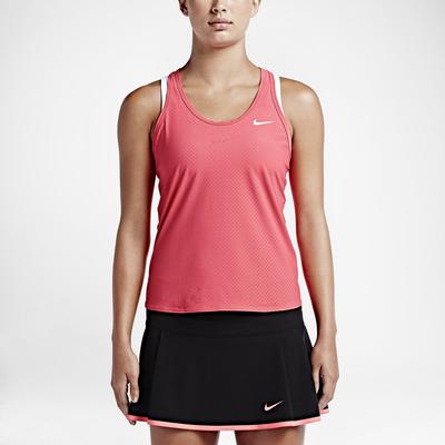 Nike Womens Slam Printed Breathe Tank Top - Ember Glow/White - main image