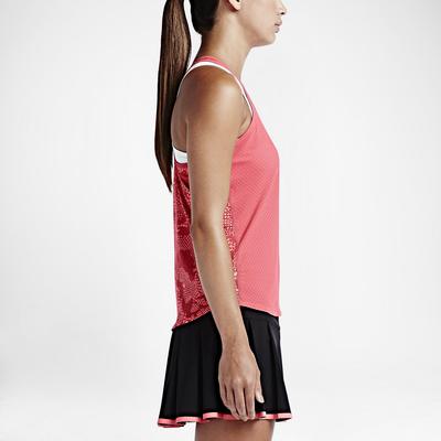 Nike Womens Slam Printed Breathe Tank Top - Ember Glow/White - main image