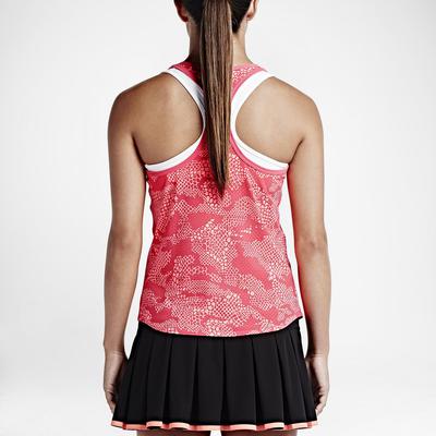 Nike Womens Slam Printed Breathe Tank Top - Ember Glow/White - main image