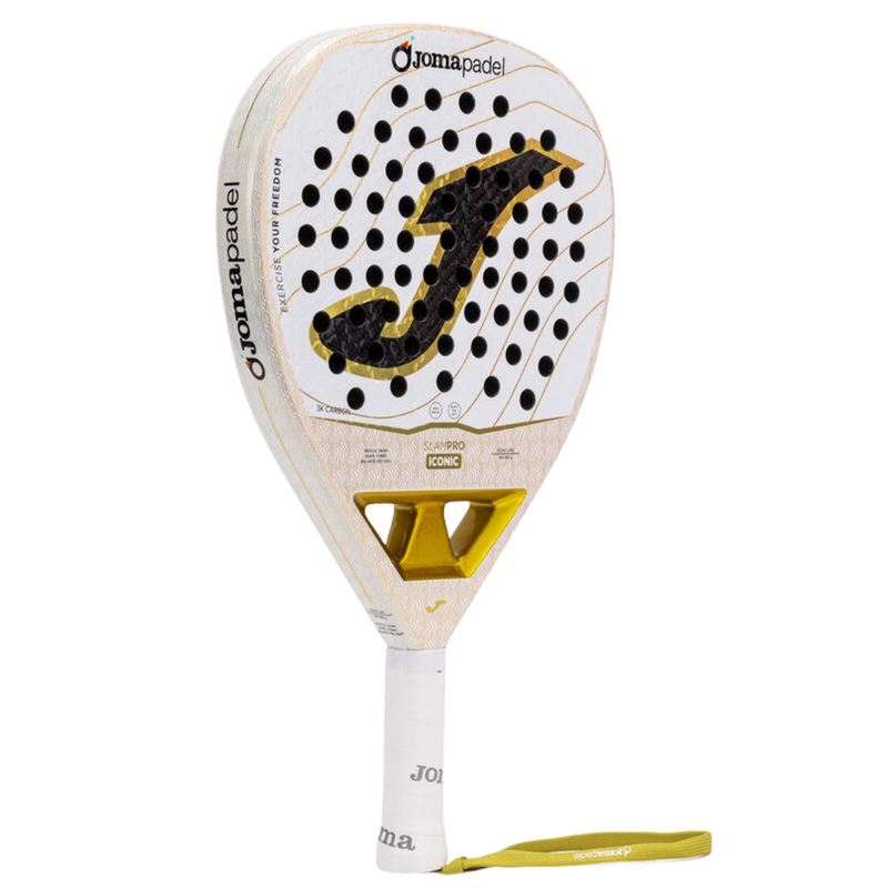 Joma Slam Pro Iconic Padel Racket - White/Gold - main image